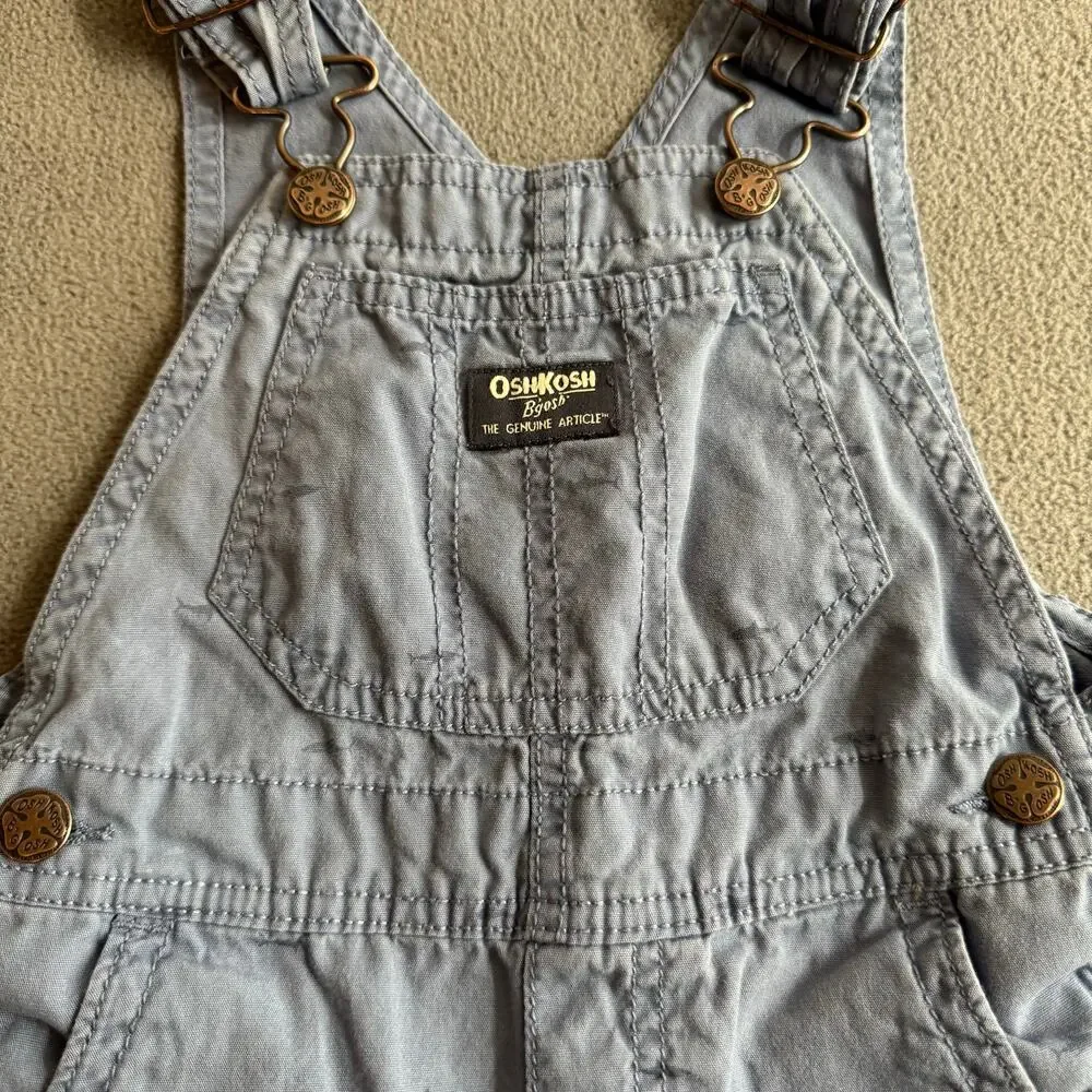 Oshkosh BGosh Kids Overalls Shorts 3T Blue‎ Sharks Cotton Romper One Piece